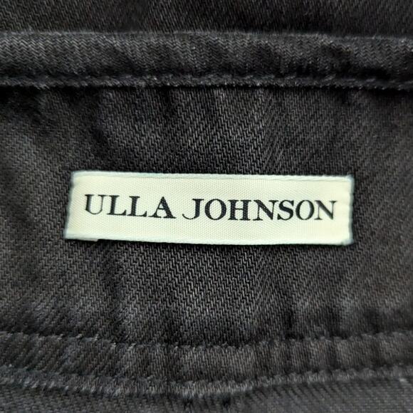 Ulla Johnson Sabi Drawstring Dropped Crotch Tapered Leg Jeans in Black, Size 2 - Picture 9 of 10